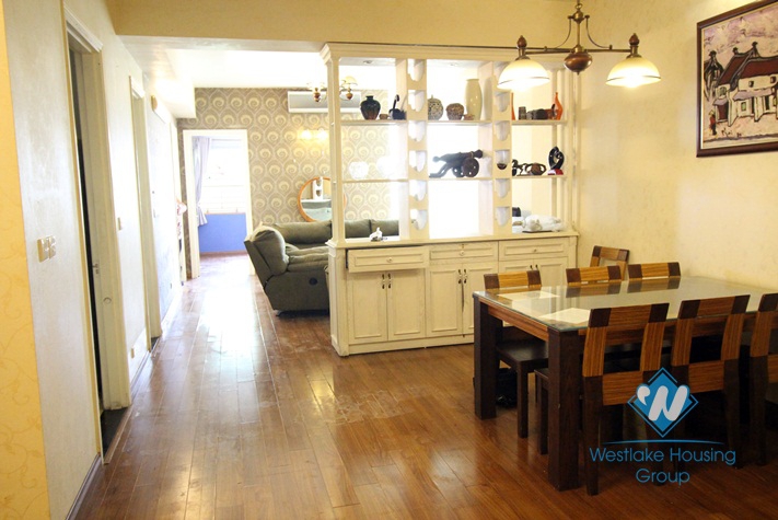 Fully furnished apartment with beautiful wooden floor is available for rent in Ciputra